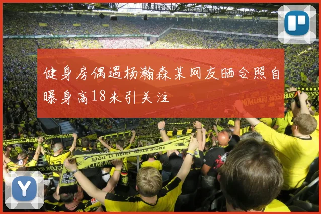 健身房偶遇杨瀚森某网友晒合照自曝身高18米引关注